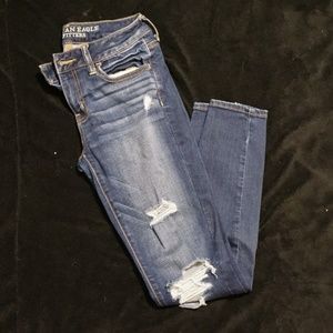 American Eagle ripped skinny jeans